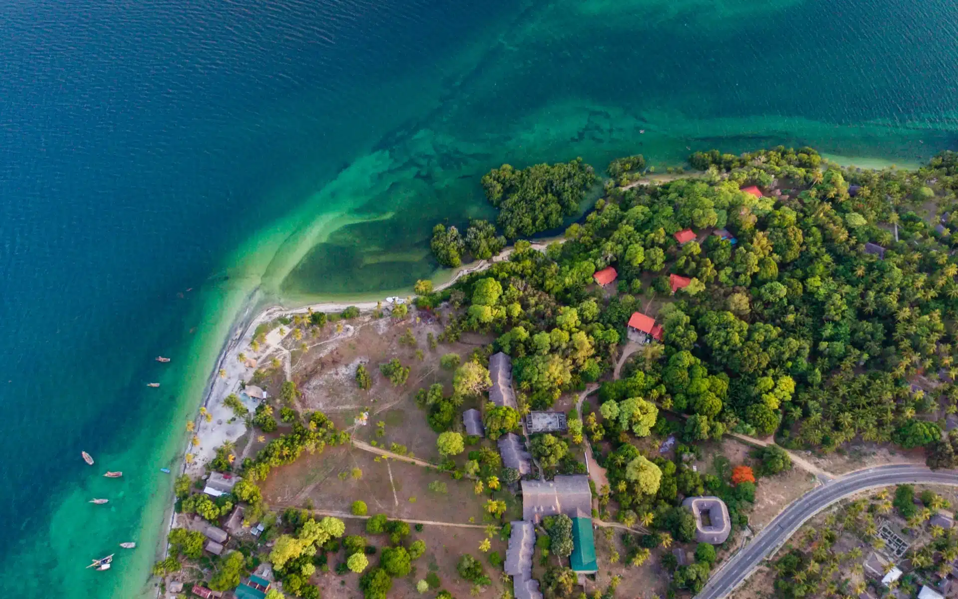 Mafia Island aerial Tanzania