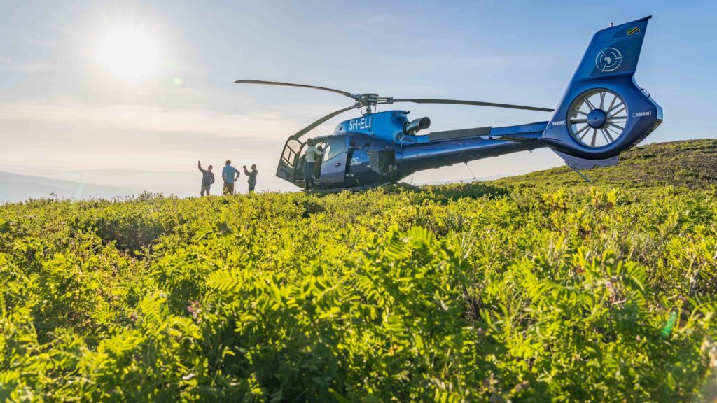 Scenic helicopter and flights in Tanzania