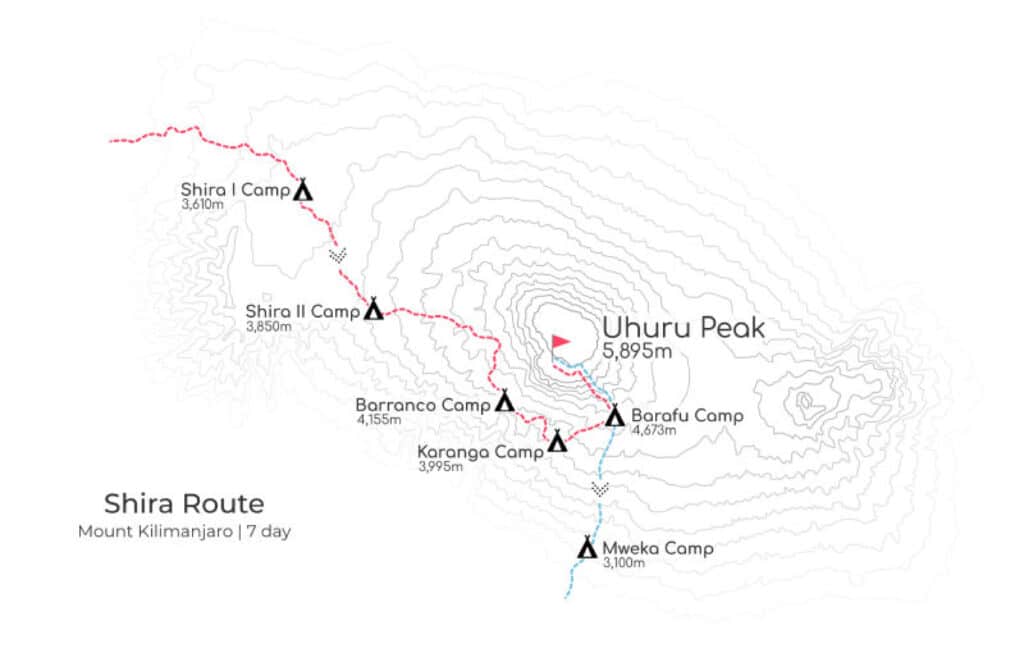 Shira route map