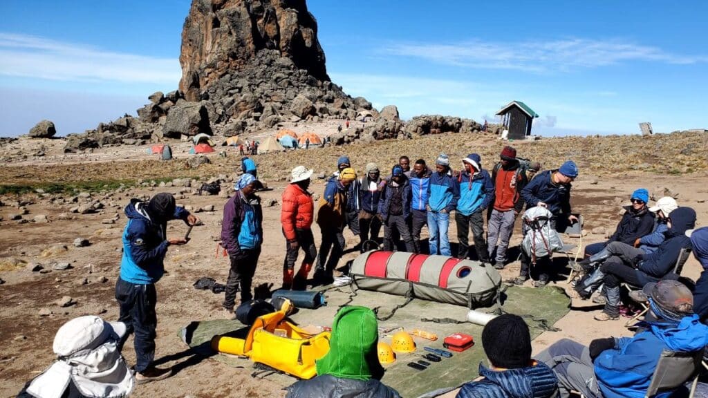 emergency oxygen canister on Kilimanjaro