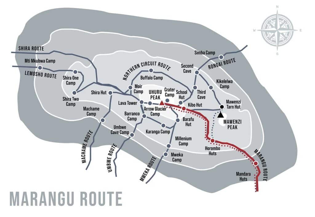 Marangu Route Map