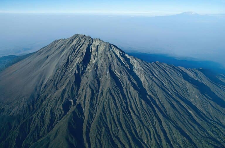 Arusha National Park Mount Meru Aerial View