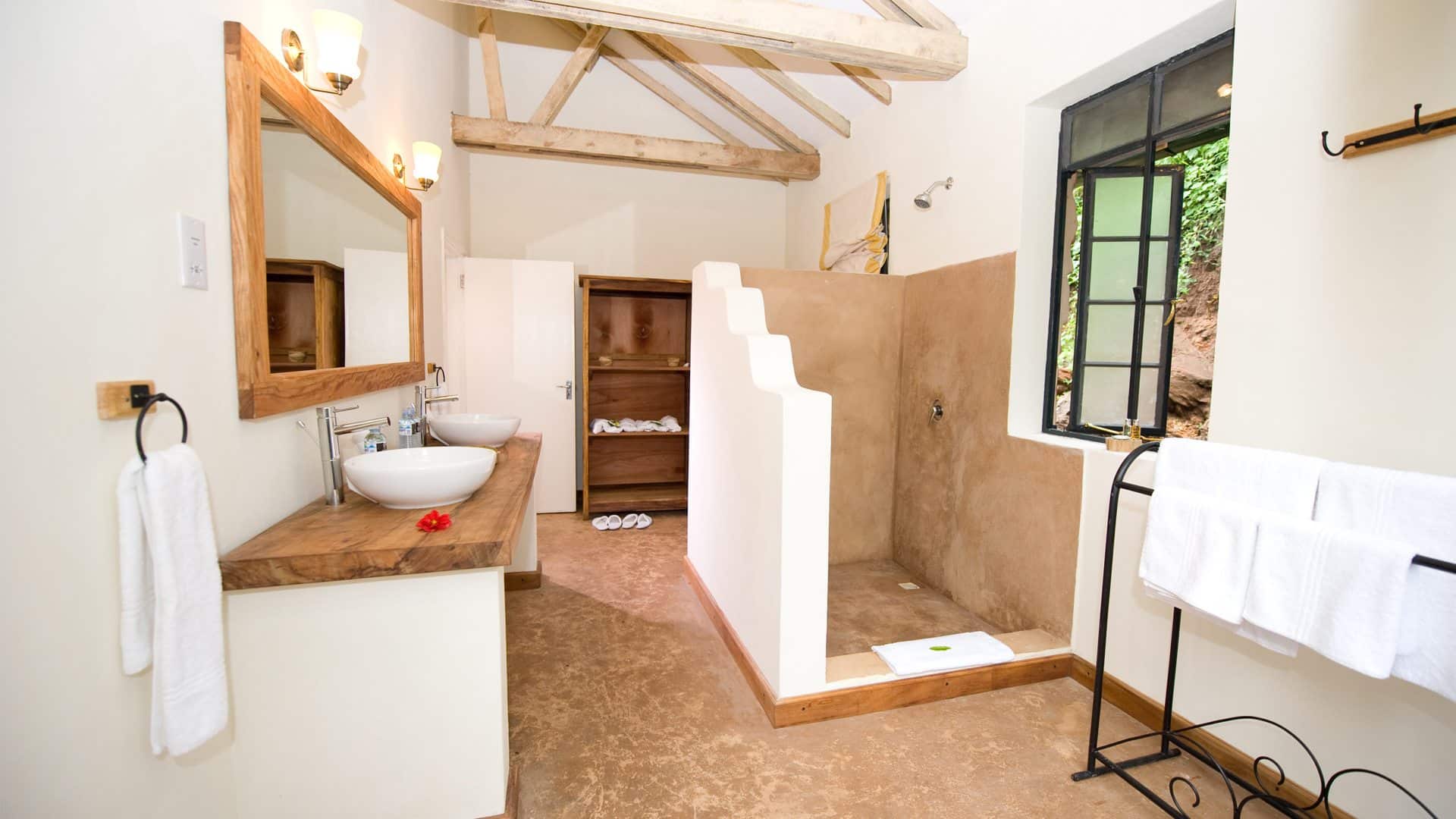Ensuite Bathroom at Clouds Mountain Gorilla Lodge bwindi