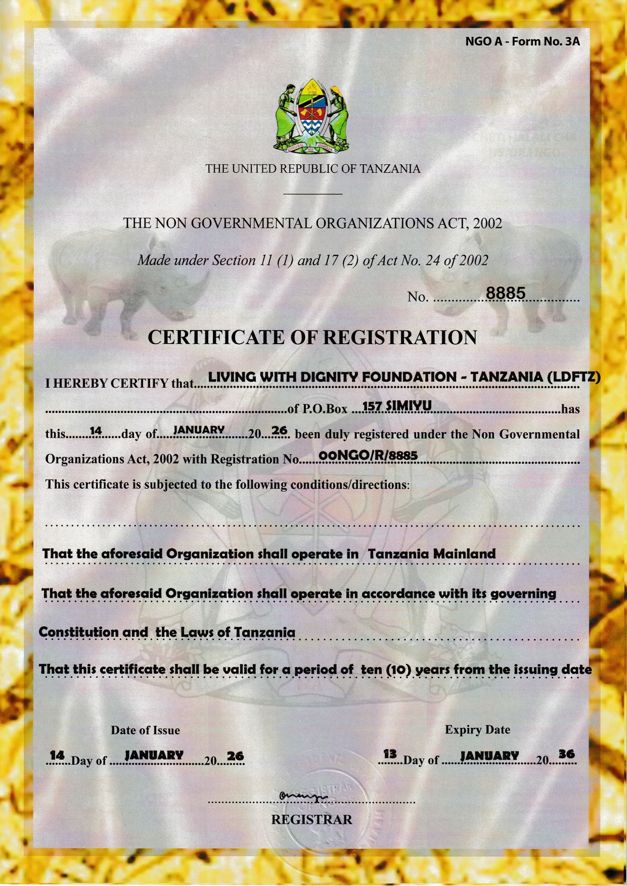 Living with Dignity in Tanzania